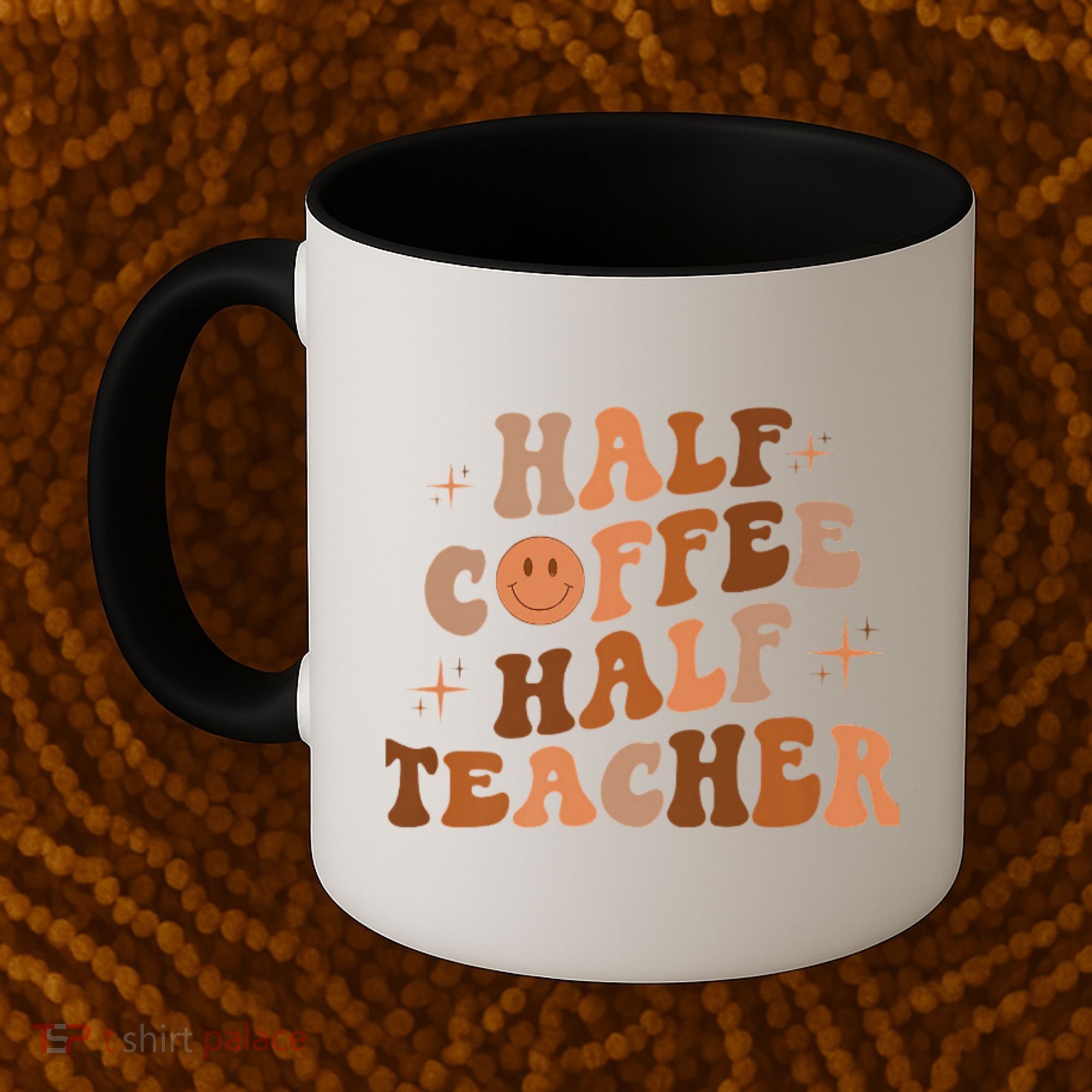First Day Of School Half Coffee Half Teachers, Retro Gift For Teacher Coffee Mug