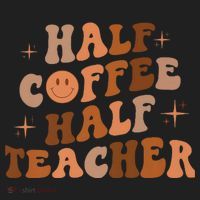 First Day Of School Half Coffee Half Teachers, Retro Gift For Teacher Beanie thumb 2