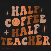 First Day Of School Half Coffee Half Teachers, Retro Gift For Teacher Mousepad thumb 1