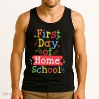 First Day Of School Homeschool Teacher Tank Top thumb 3