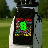 First Day Of Eighth 8th Grade Back To School Teacher Student Golf Towel thumb 2