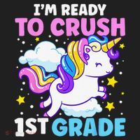 First Day Of School Im Ready To Crush 1st Grade Unicorn Tumbler thumb 3