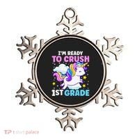 First Day Of School Im Ready To Crush 1st Grade Unicorn Ornament thumb 0
