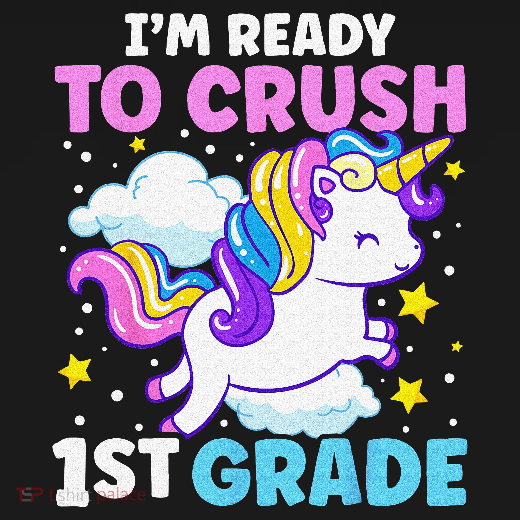 First Day Of School Im Ready To Crush 1st Grade Unicorn Women's Tank Top