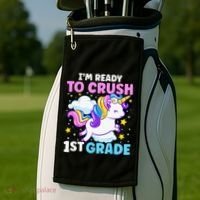 First Day Of School Im Ready To Crush 1st Grade Unicorn Golf Towel thumb 2