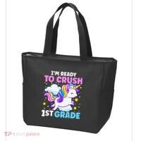 First Day Of School Im Ready To Crush 1st Grade Unicorn Tote Bag thumb 3
