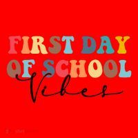 First Day Of School Vibes Santa Hat thumb 1