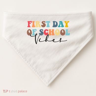 First Day Of School Vibes USA-Made Doggie Bandana
