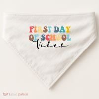 First Day Of School Vibes USA-Made Doggie Bandana thumb 0