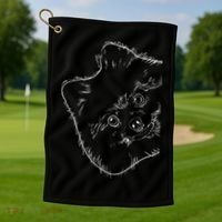 Funny Dog Pomeranian Golf Towel thumb 1