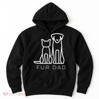 Fur Dad Pet Lover Cat Dog Dad Husband Funny Fathers Day Hoodie thumb 0