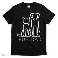 Fur Dad Pet Lover Cat Dog Dad Husband Funny Fathers Day T-Shirt thumb 0