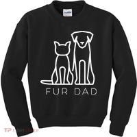 Fur Dad Pet Lover Cat Dog Dad Husband Funny Fathers Day Kids Sweatshirt thumb 0