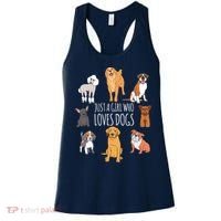 Fun Dog Puppy Lover Themed | Cute Just A Girl Who Loves Dogs Women's Tank Top thumb 0
