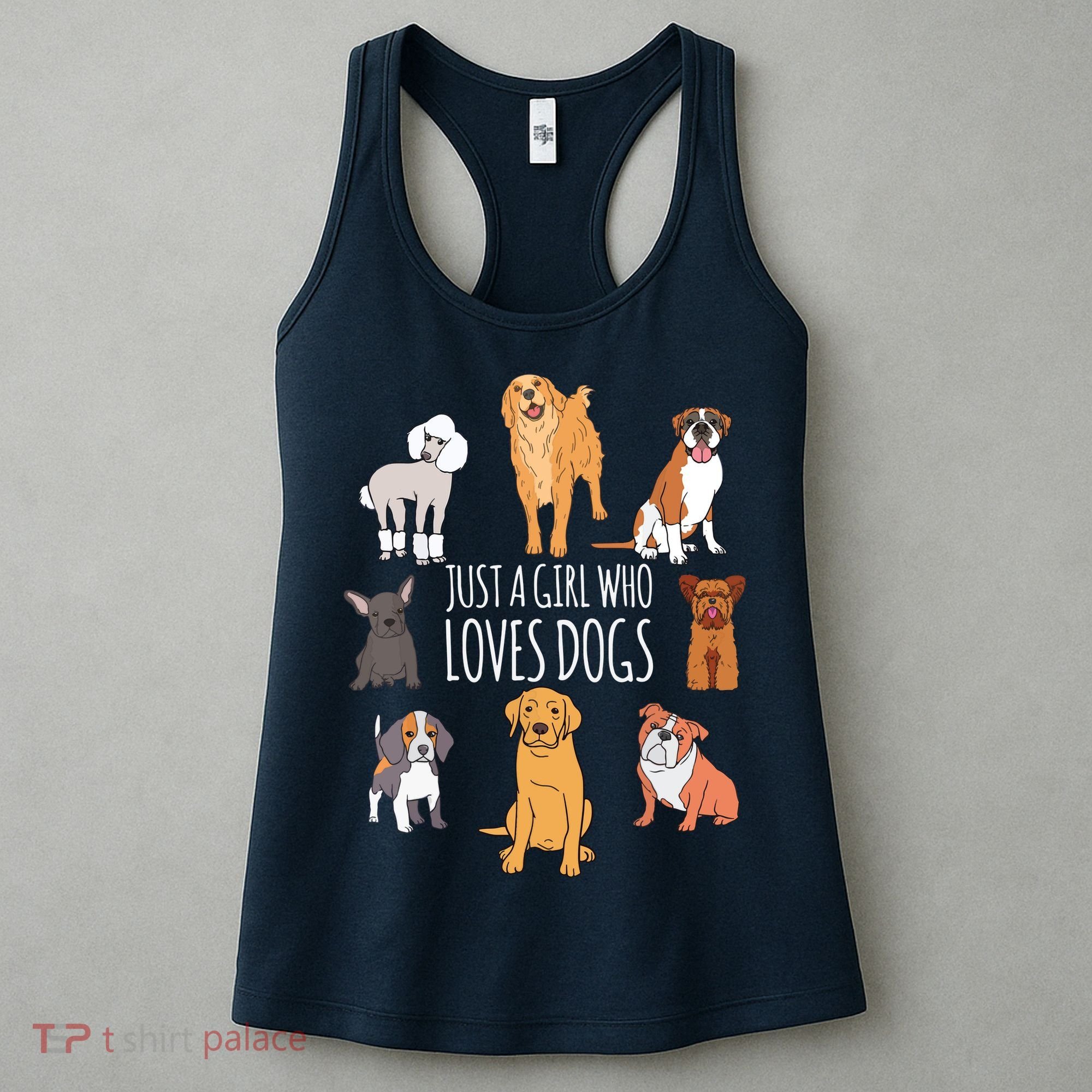 Fun Dog Puppy Lover Themed | Cute Just A Girl Who Loves Dogs Women's Tank Top