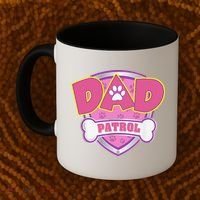 Funny Dad Patrol Dog Mom, Dad For Women Coffee Mug thumb 2