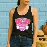 Funny Dad Patrol Dog Mom, Dad For Women Women's Tank Top thumb 2