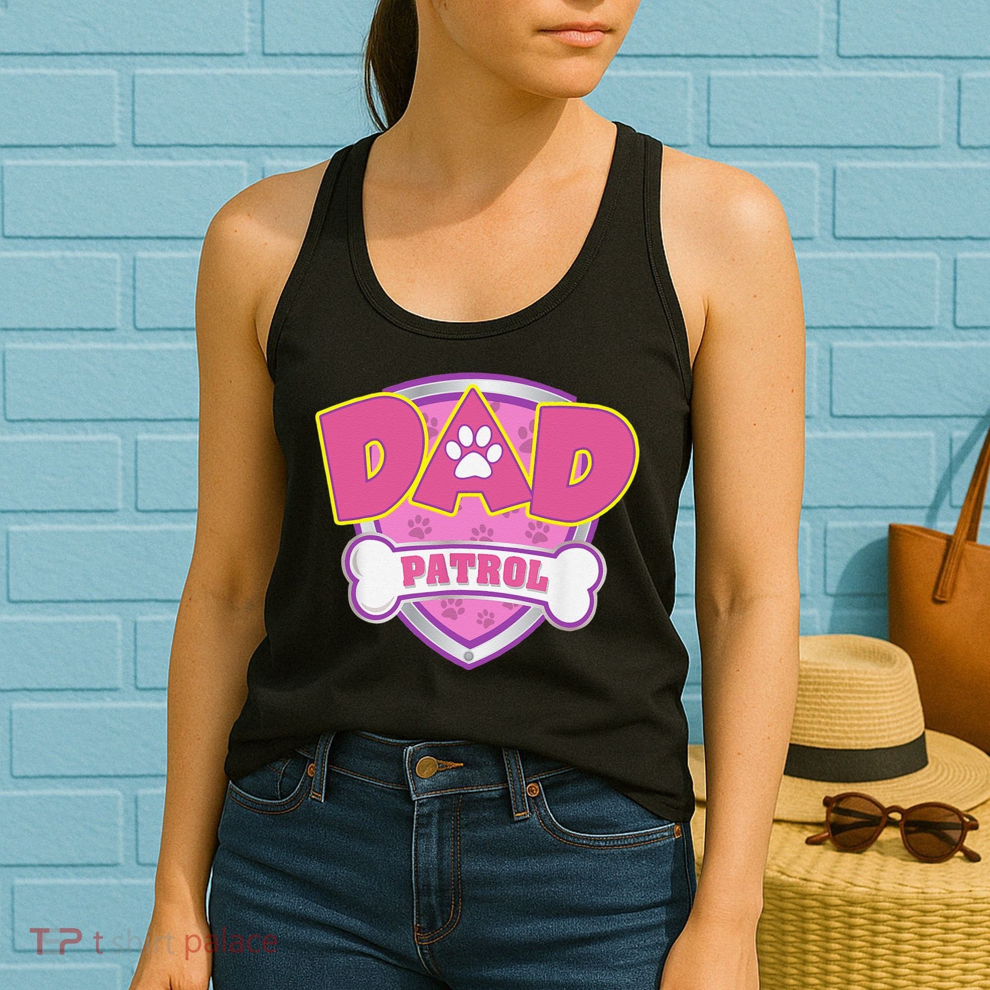 Funny Dad Patrol Dog Mom, Dad For Women Women's Tank Top