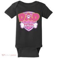 Funny Dad Patrol Dog Mom, Dad For Women Baby Bodysuit thumb 0