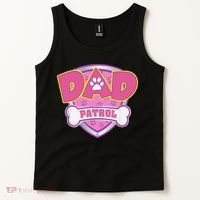 Funny Dad Patrol Dog Mom, Dad For Women Tank Top thumb 2