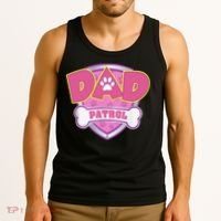 Funny Dad Patrol Dog Mom, Dad For Women Tank Top thumb 3