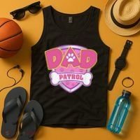 Funny Dad Patrol Dog Mom, Dad For Women Tank Top thumb 4