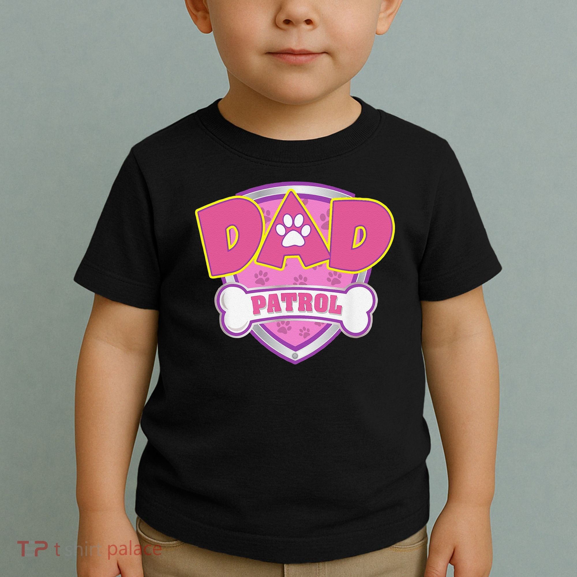 Funny Dad Patrol Dog Mom, Dad For Women Toddler T-Shirt
