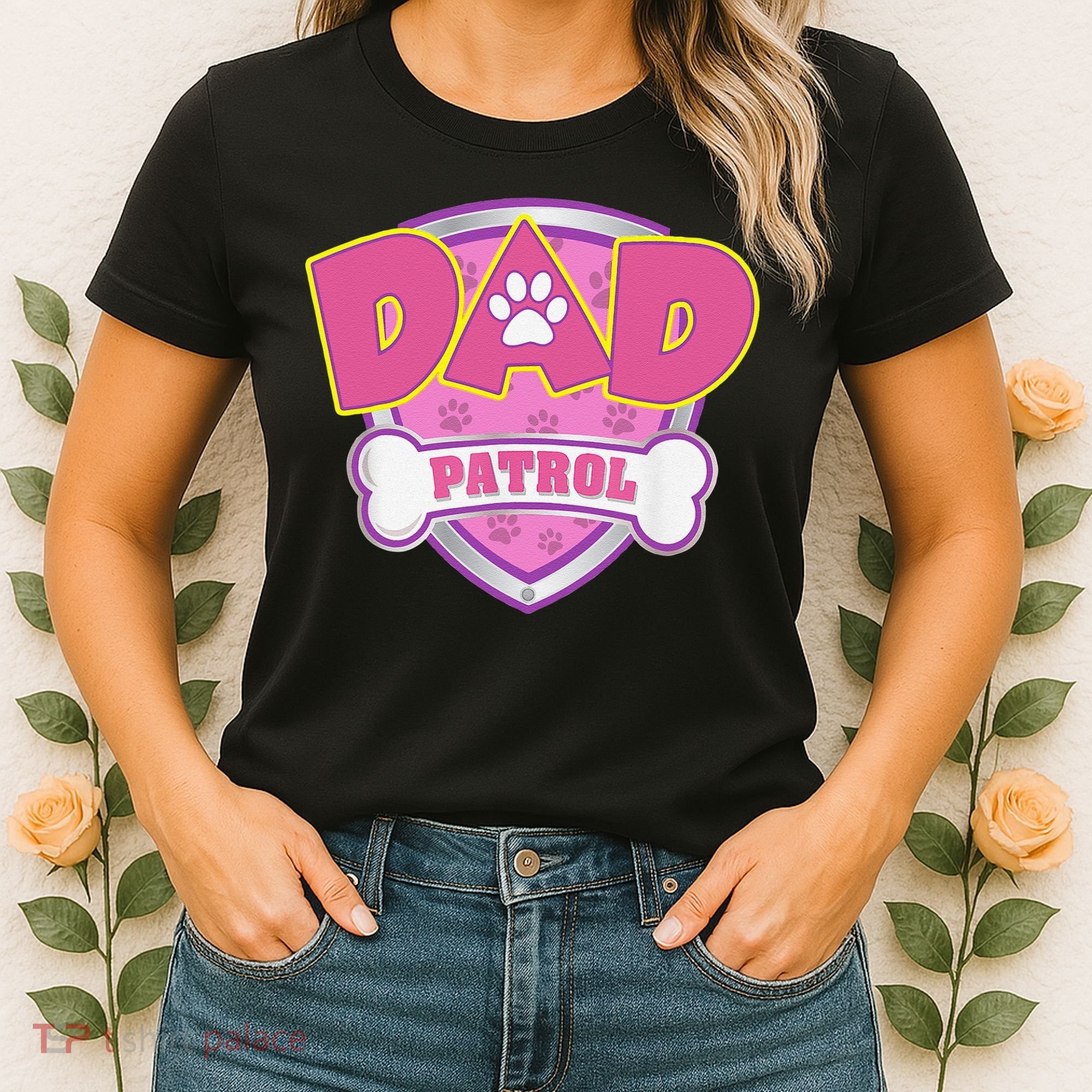Funny Dad Patrol Dog Mom, Dad For Women Women's T-Shirt