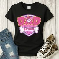 Funny Dad Patrol Dog Mom, Dad For Women Women's T-Shirt thumb 3