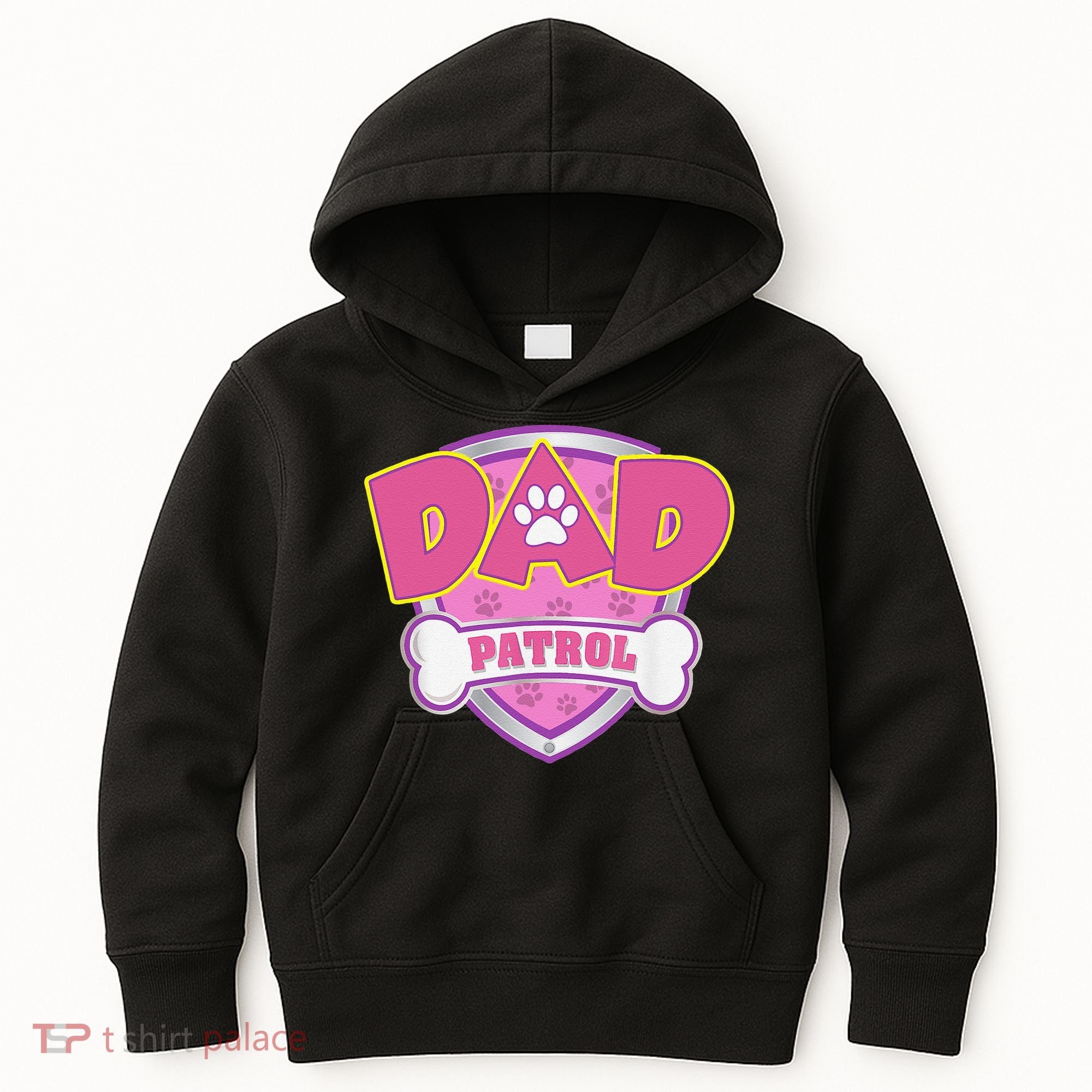 Funny Dad Patrol Dog Mom, Dad For Women Kids Hoodie