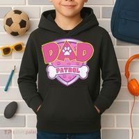 Funny Dad Patrol Dog Mom, Dad For Women Kids Hoodie thumb 2