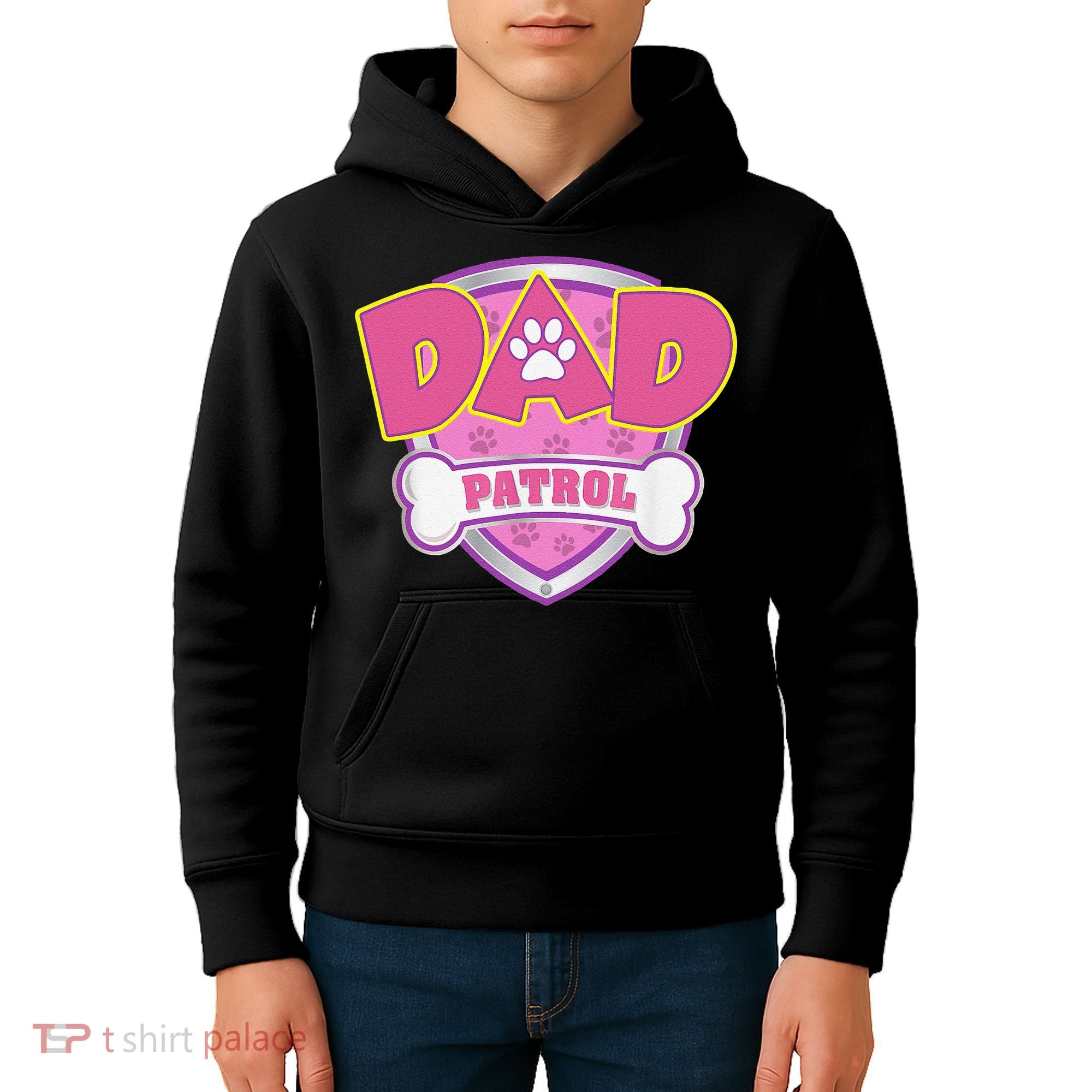 Funny Dad Patrol Dog Mom, Dad For Women Kids Hoodie
