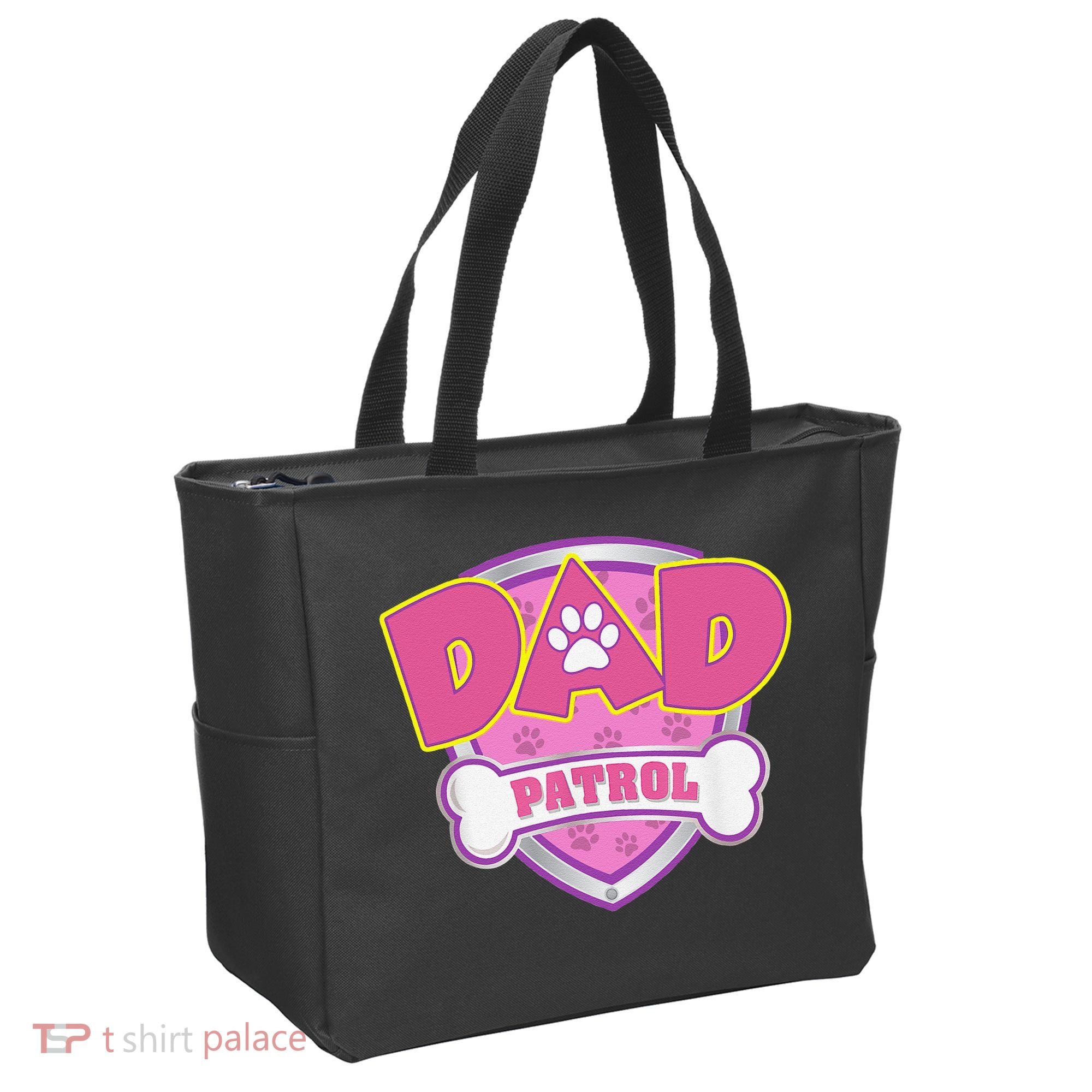 Funny Dad Patrol Dog Mom, Dad For Women Tote Bag
