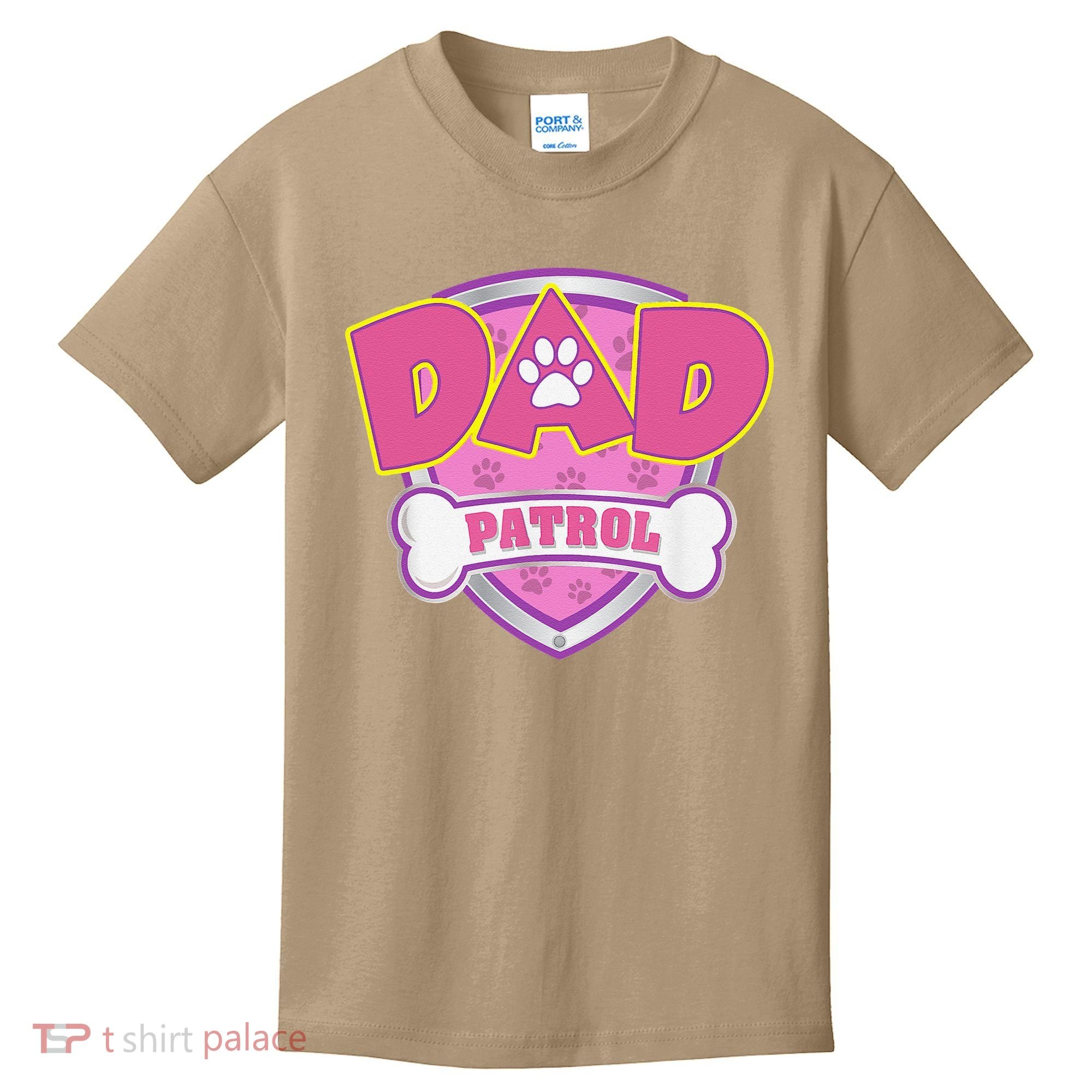 Funny Dad Patrol Dog Mom, Dad For Women Kids T-Shirt