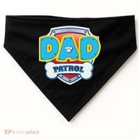 Funny Dad Patrol Dog Gift Birthday Party USA-Made Doggie Bandana thumb 0