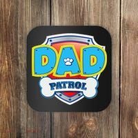 Funny Dad Patrol Dog Gift Birthday Party Coaster thumb 0