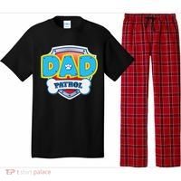 Funny Dad Patrol Dog Gift Birthday Party Pajama Set thumb 0