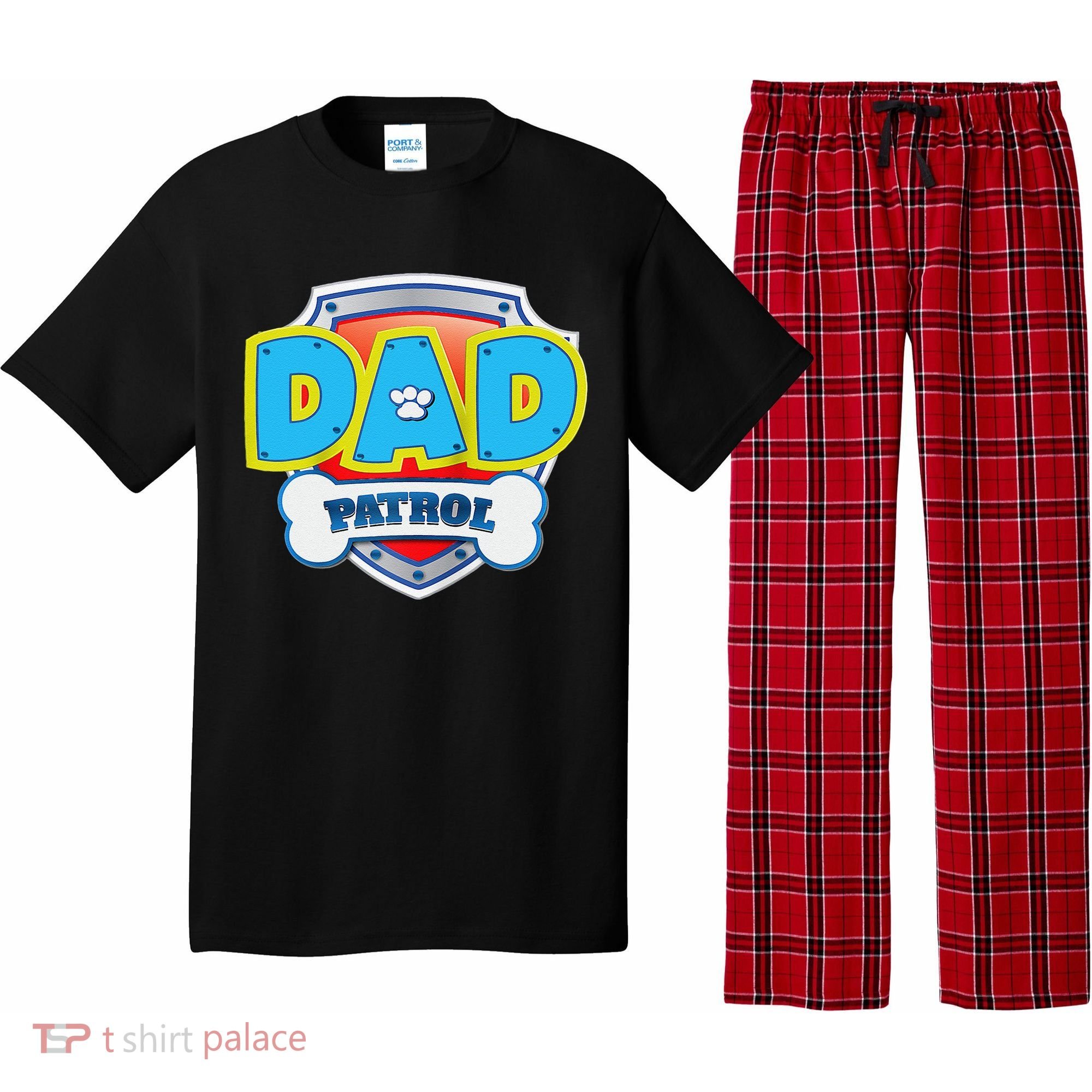 Funny Dad Patrol Dog Gift Birthday Party Pajama Set