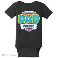 Funny Dad Patrol Dog Gift Birthday Party Baby Bodysuit thumb 0
