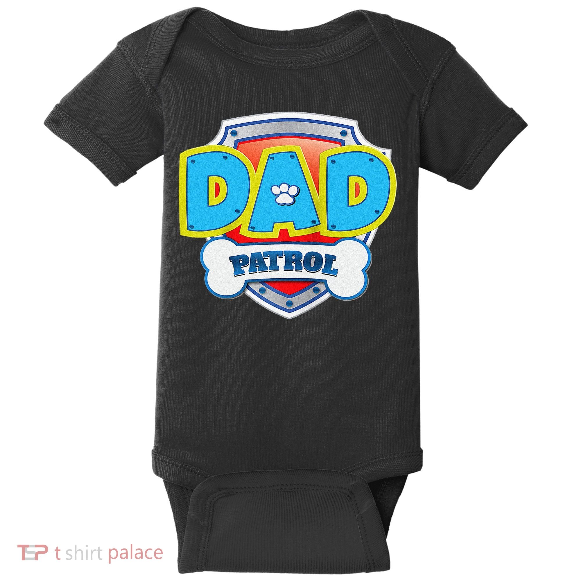 Funny Dad Patrol Dog Gift Birthday Party Baby Bodysuit