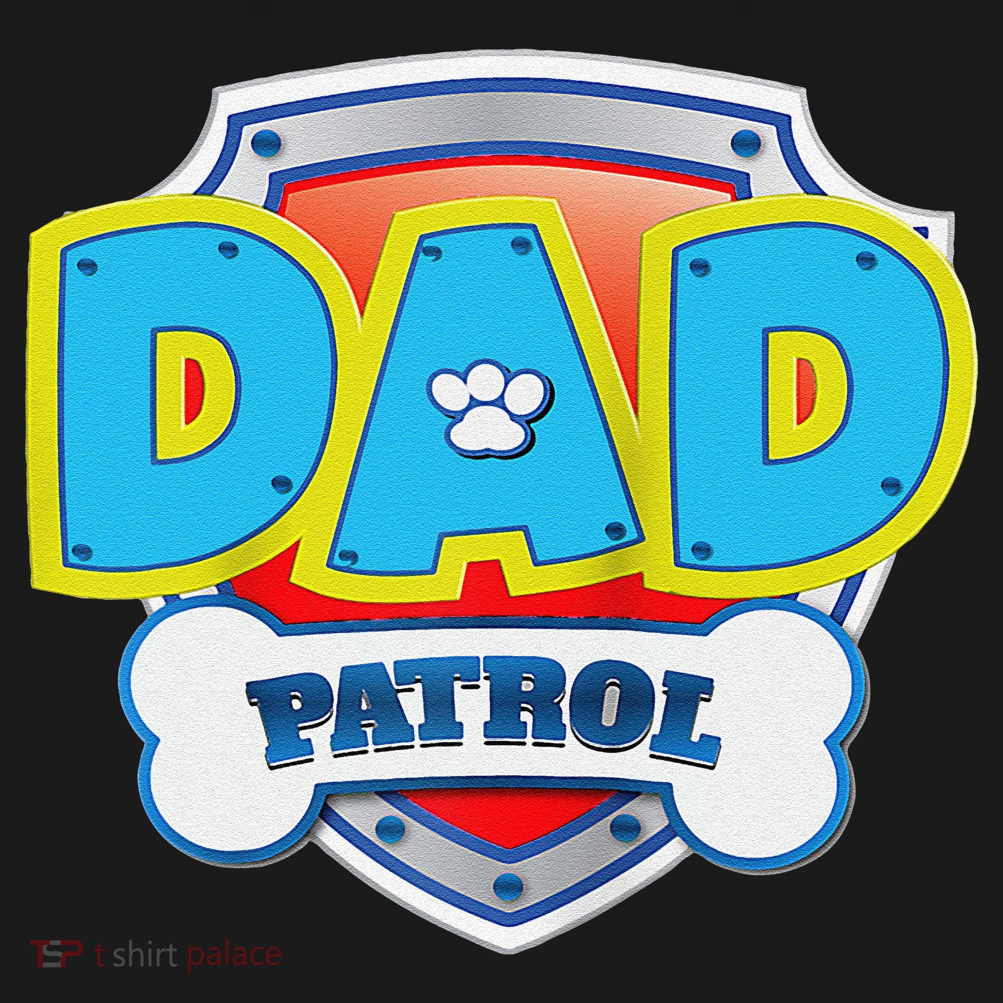 Funny Dad Patrol Dog Gift Birthday Party Baby Bodysuit