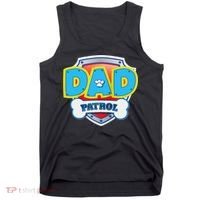 Funny Dad Patrol Dog Gift Birthday Party Tank Top thumb 0