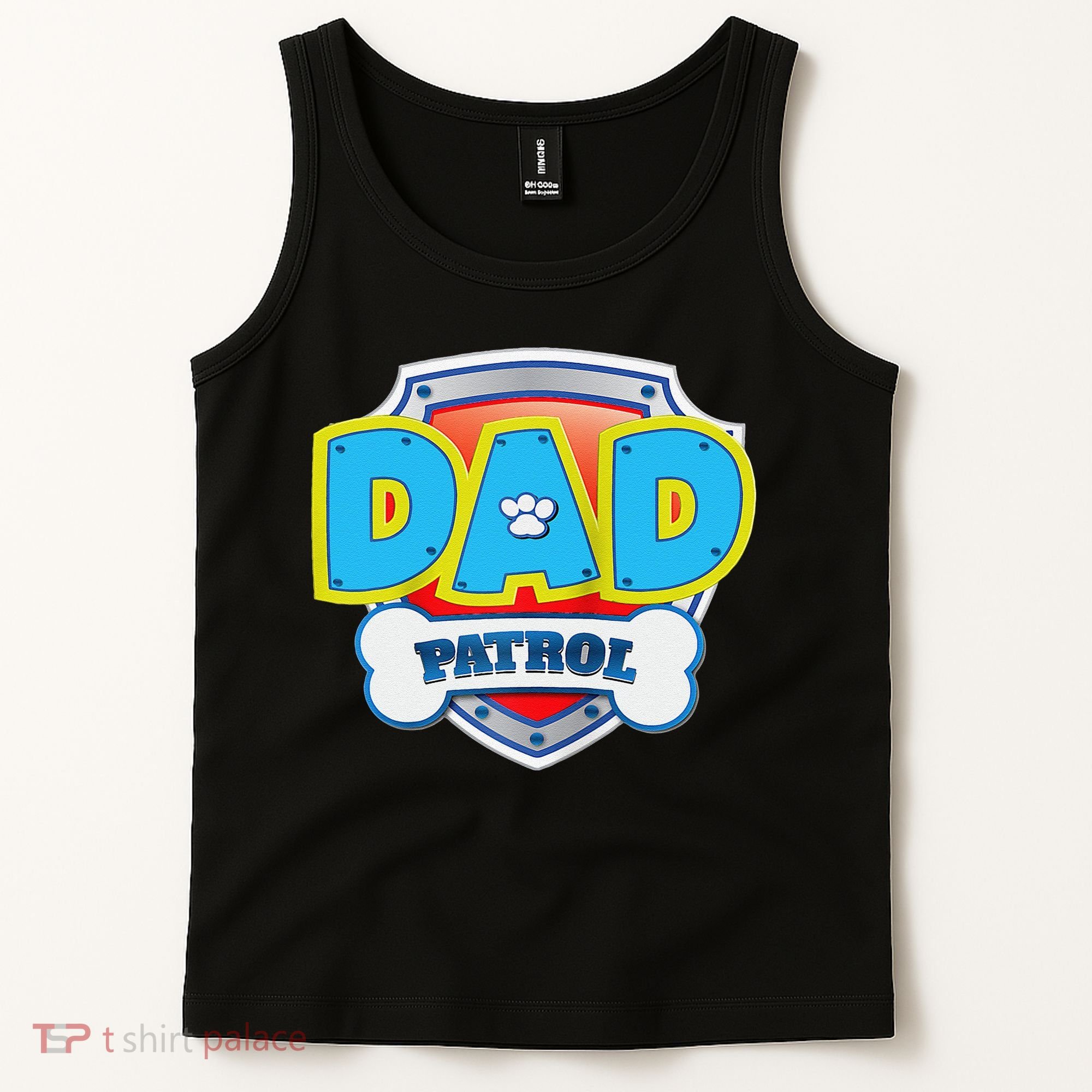 Funny Dad Patrol Dog Gift Birthday Party Tank Top