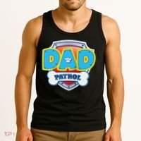 Funny Dad Patrol Dog Gift Birthday Party Tank Top thumb 3