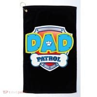 Funny Dad Patrol Dog Gift Birthday Party Golf Towel thumb 0