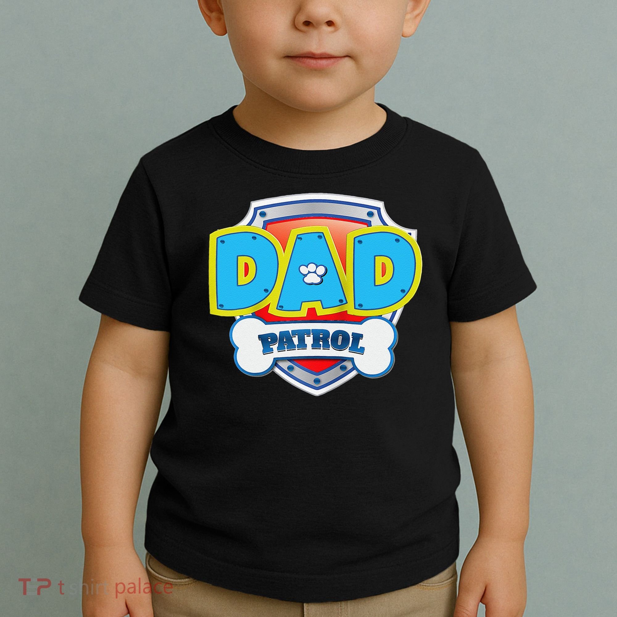 Funny Dad Patrol Dog Gift Birthday Party Toddler T-Shirt