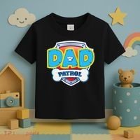Funny Dad Patrol Dog Gift Birthday Party Toddler T-Shirt thumb 3