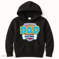 Funny Dad Patrol Dog Gift Birthday Party Kids Hoodie thumb 0