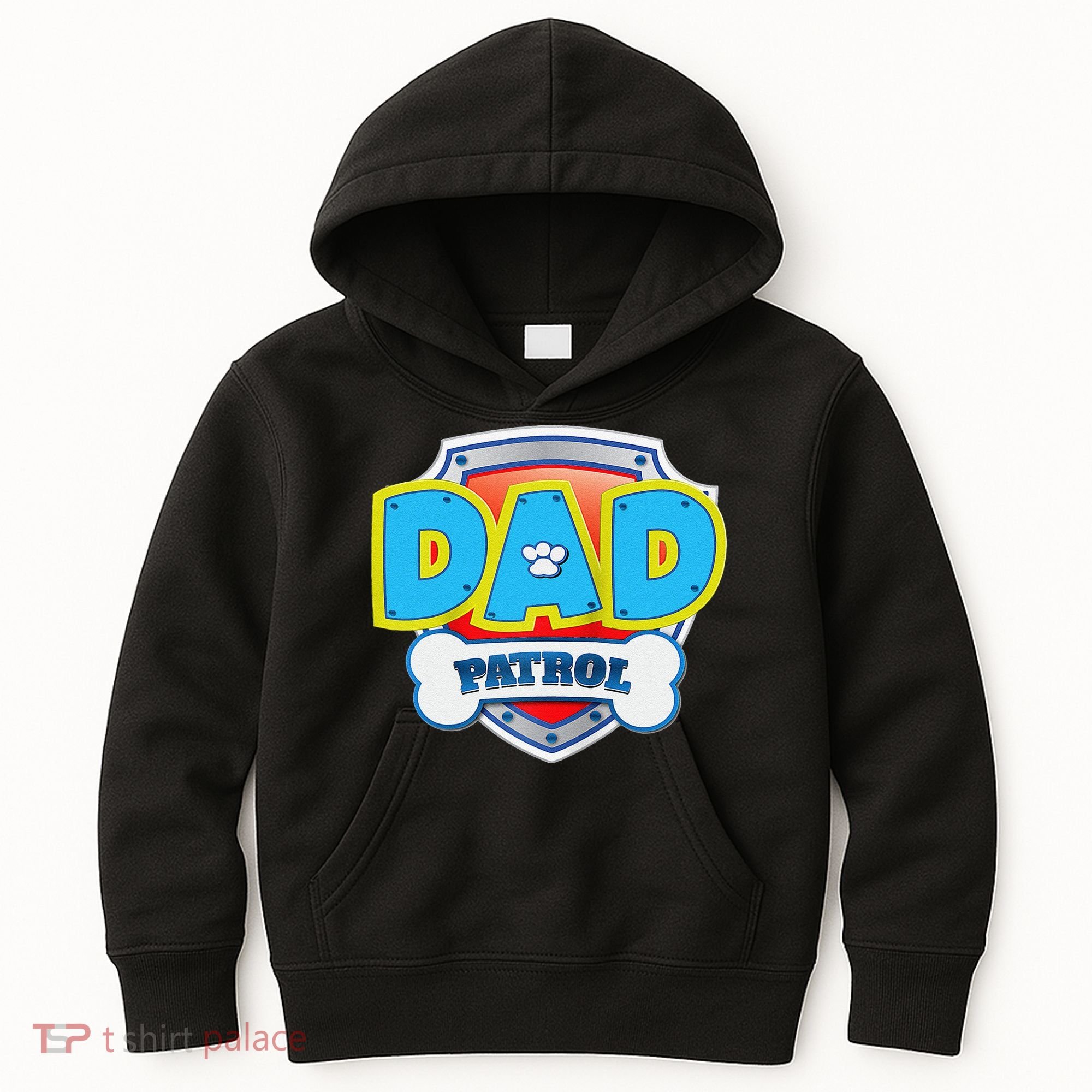 Funny Dad Patrol Dog Gift Birthday Party Kids Hoodie