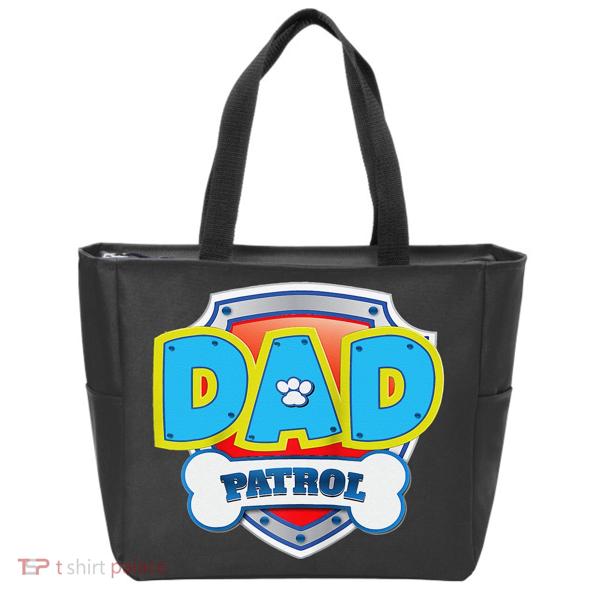 Funny Dad Patrol Dog Gift Birthday Party Tote Bag